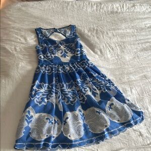 Anthropologie Blue Azure Pleated Sundress plenty by Tracy Reese - size 6